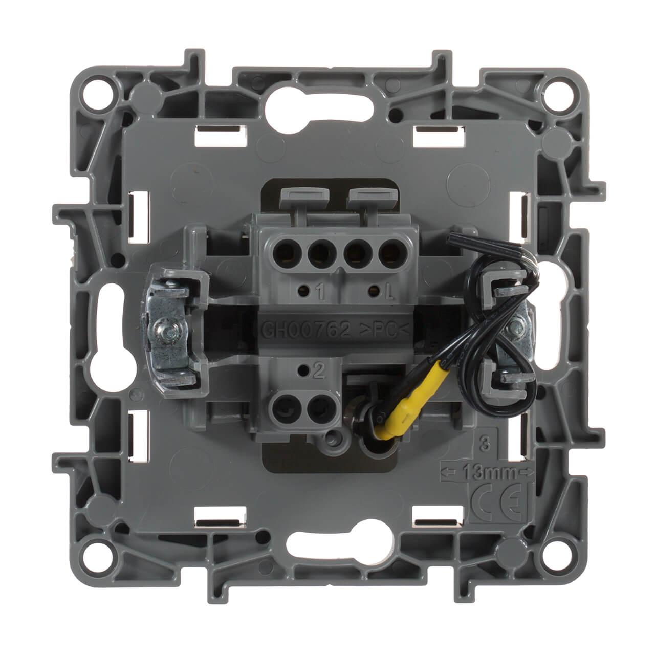Выключатель одноклавишный Legrand Etika 10A 250V с подсветкой слоновая кость 672303