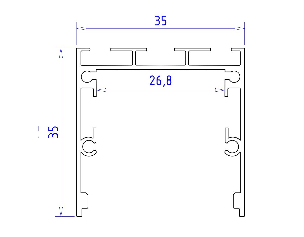 Алюминиевый профиль Ambrella Light Profile System GP2550WH