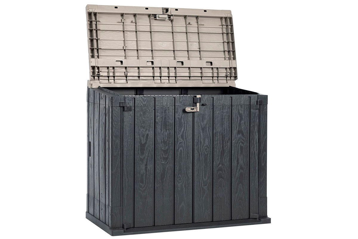 Ящик пластиковый TOOMAX STORA WAY PLUS XL 1270л, антрацит/светло-серый