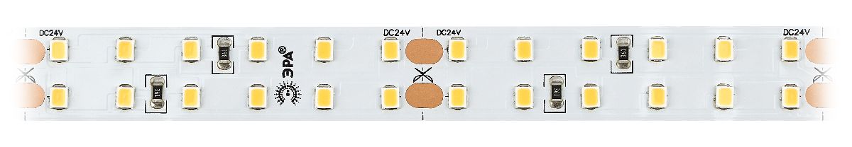 Светодиодная лента Эра 24В 2835 20Вт/м 3000К 5м IP33 LS2835-20-192-24-33-3000К-double-5m Б0043102