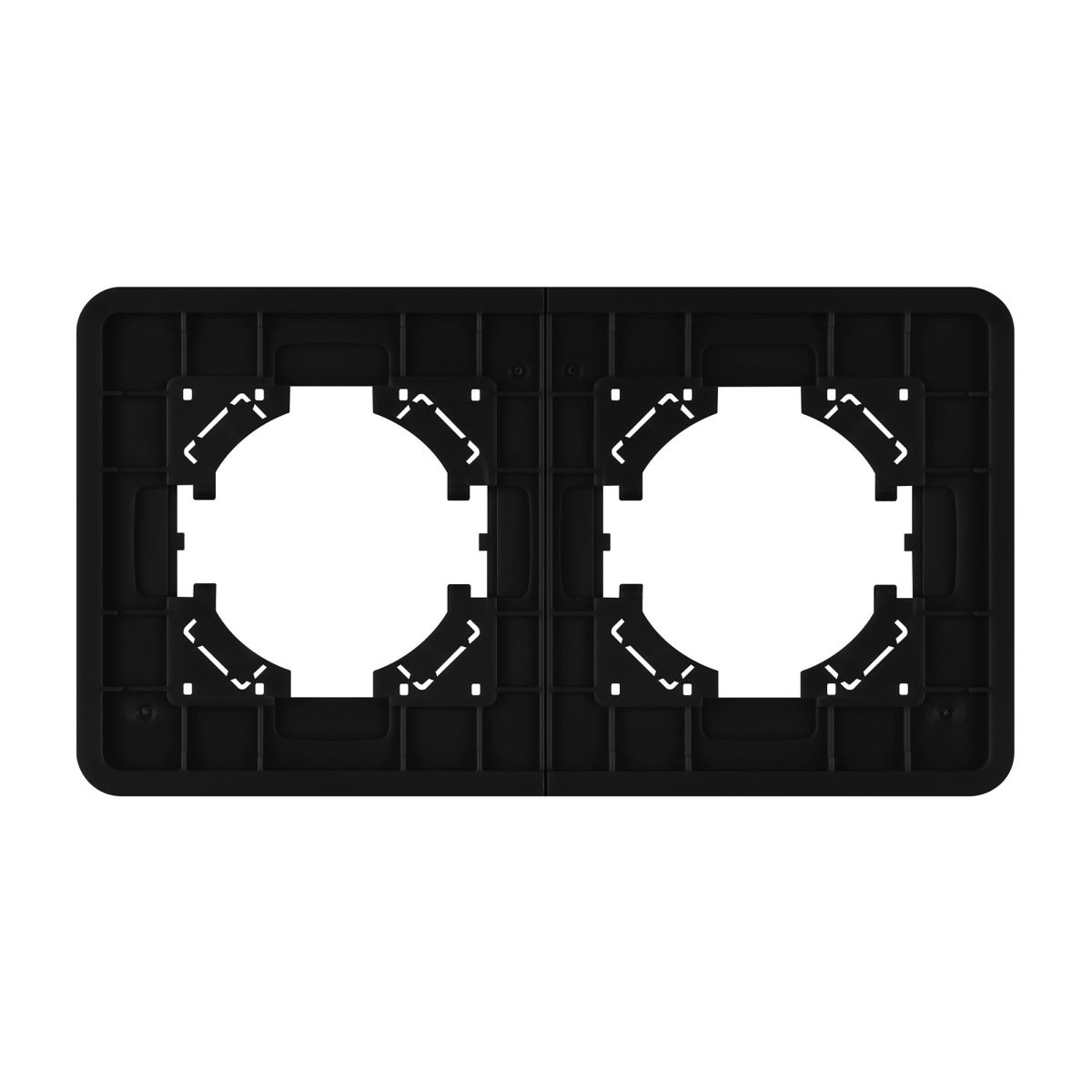 Рамка на 2 поста стеклянная Arlight FRM-OMALI-GS-2-BK 049693