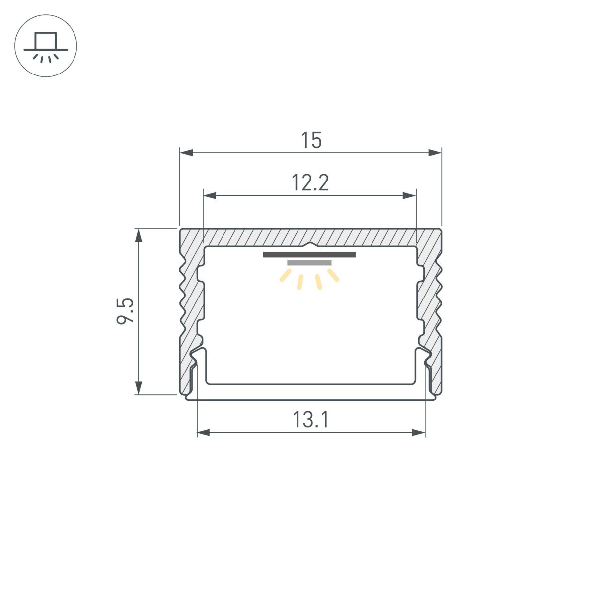 Профиль Arlight SL-SLIM15-H10-2000 BLACK 056908