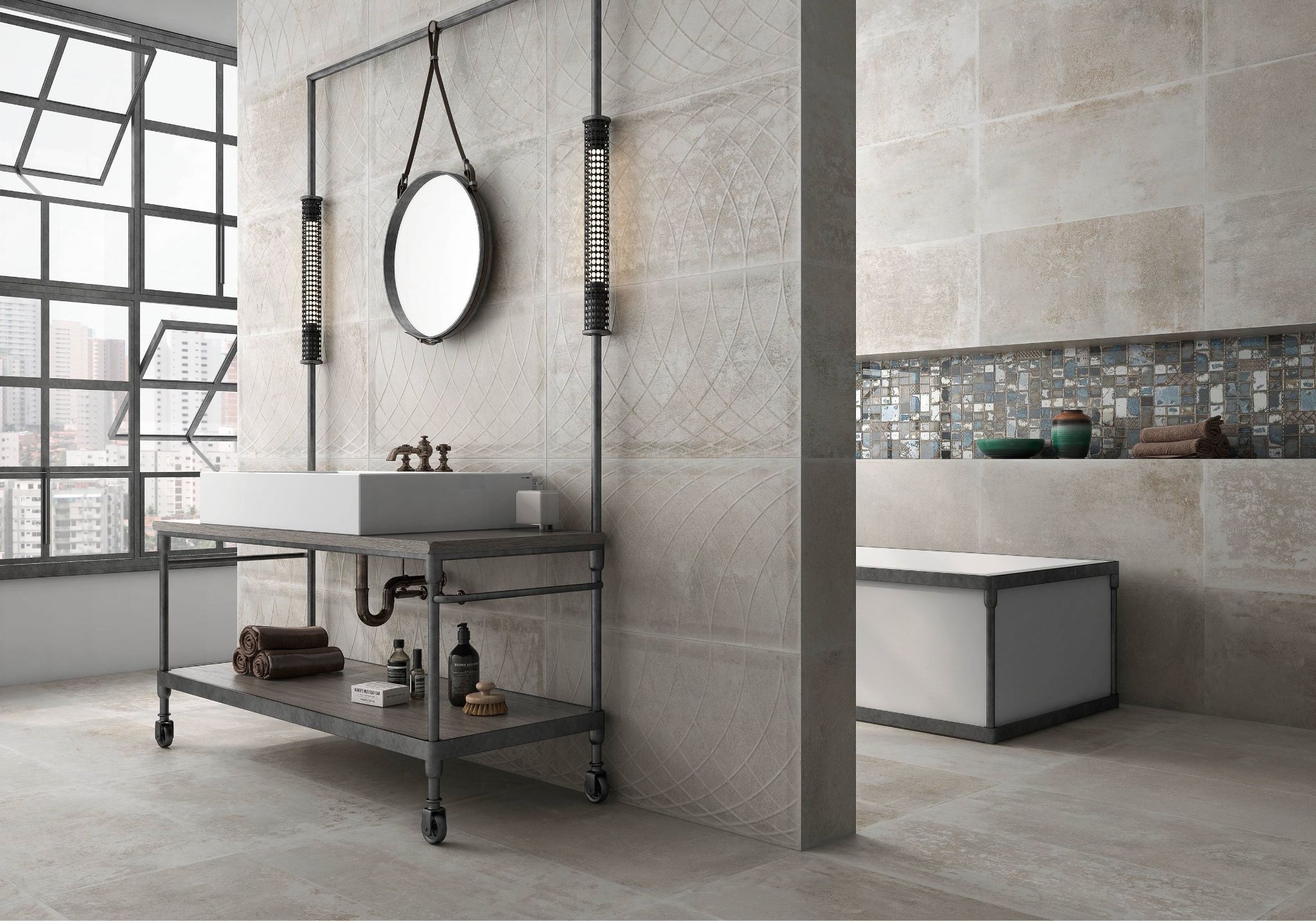 Керамогранит Oxide White 45х90