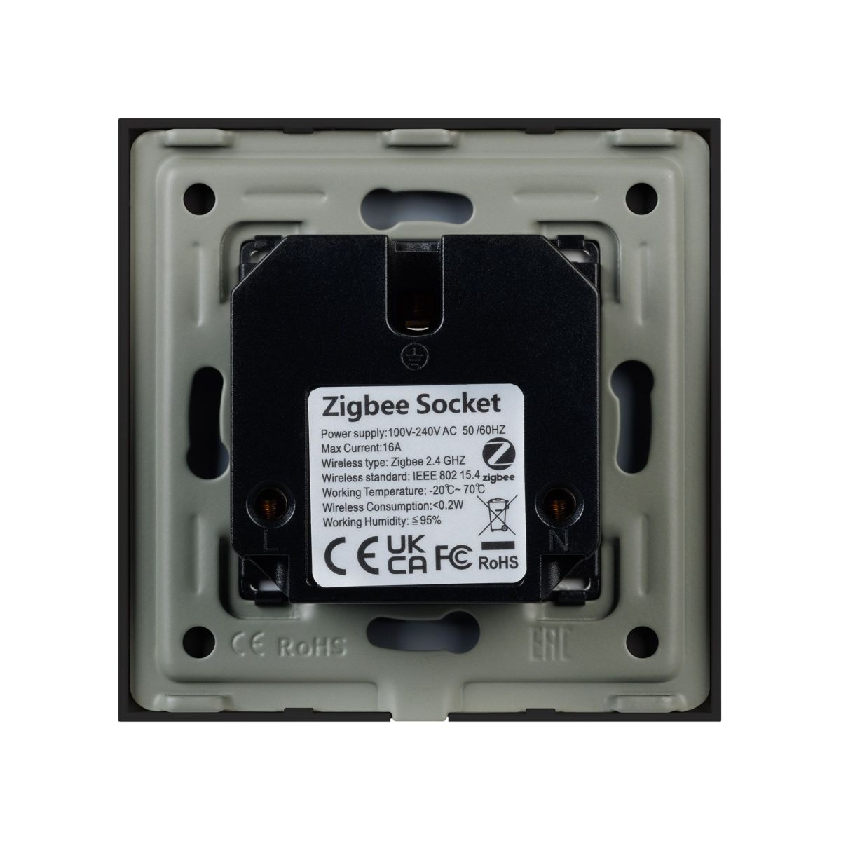 Розетка электрическая с Zigbee управлением Arlight SCT-OMALI-EUZB1-PL-BK (240V, 16A, Zigbee) 050216