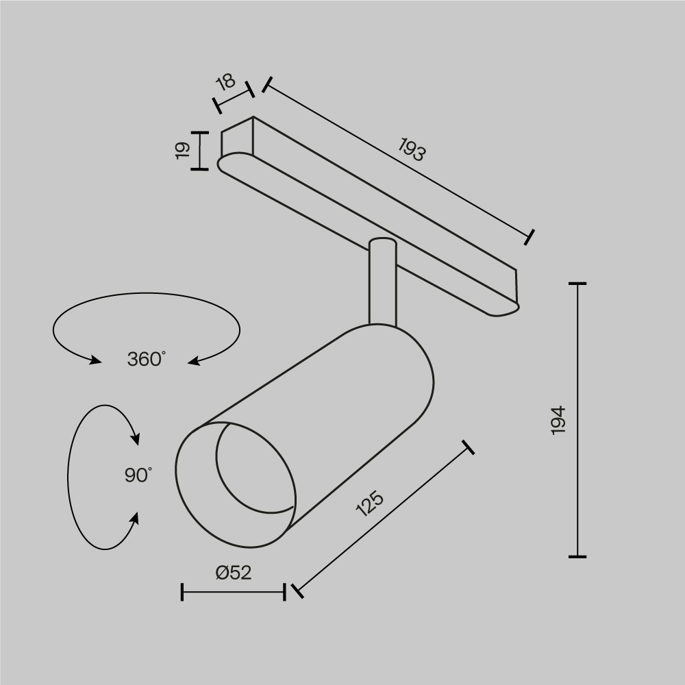 Трековый магнитный светильник Maytoni Technical Magnetic track system Exility Focus LED TR032-2-12W4K-M-BBS