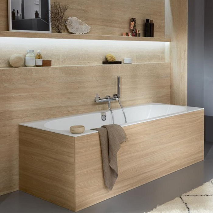 Villeroy&Boch Oberon 2.0 Ванна встраиваемая, 170x75 см, прямоугольная, слив-перелив хром в комплекте , цвет: белый