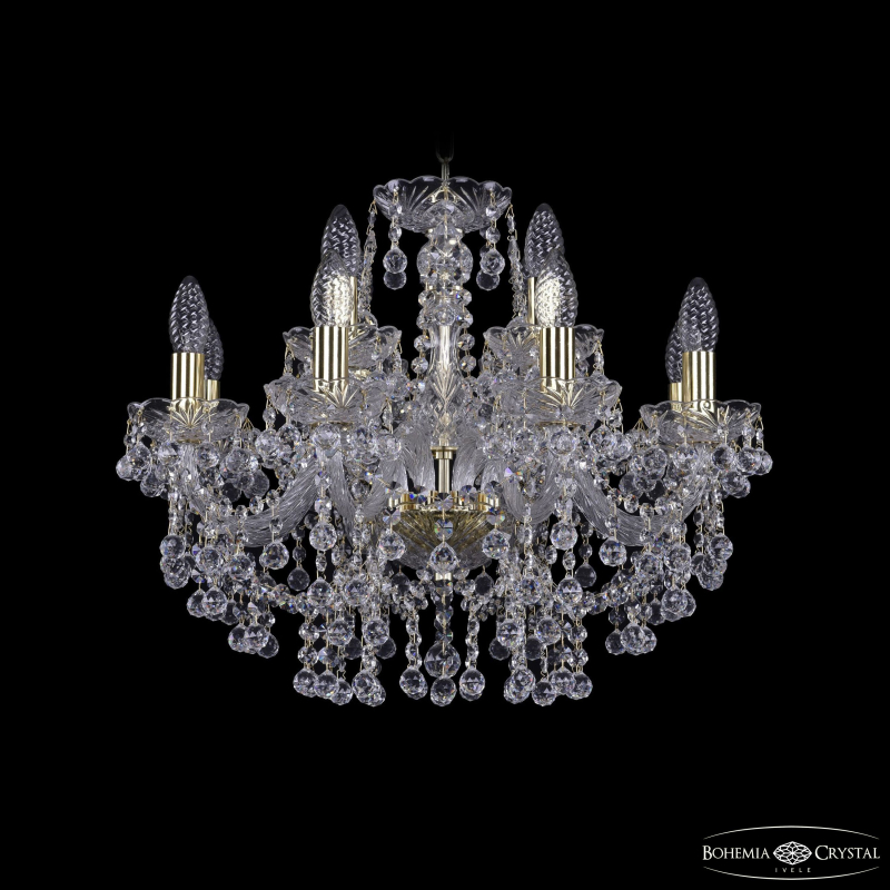 Подвесная люстра Bohemia Ivele Crystal 1409/8+4/195 G