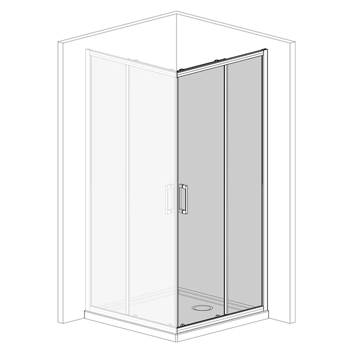 Radaway Premium Pro KDD Душевая дверь 100см, распашная, правая, стекло прозрачное, покрытие Easy Clean, профиль: хром