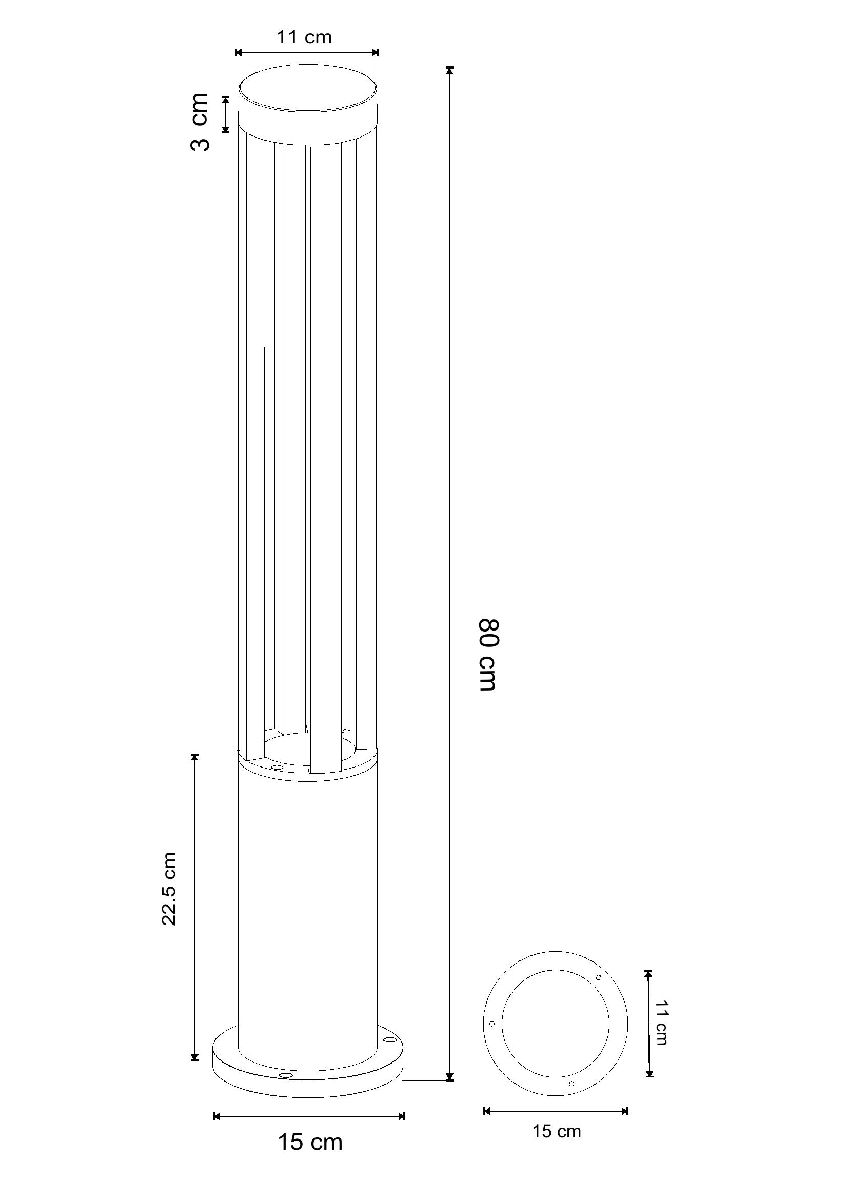 Ландшафтный светильник Arte Lamp Thuban A1080PA-1BK