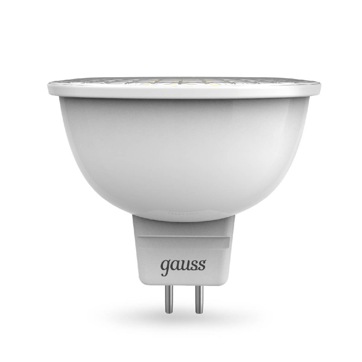Лампа cветодиодная диммируемая Gauss GU5.3 5W 4100K матовая 101505205-D