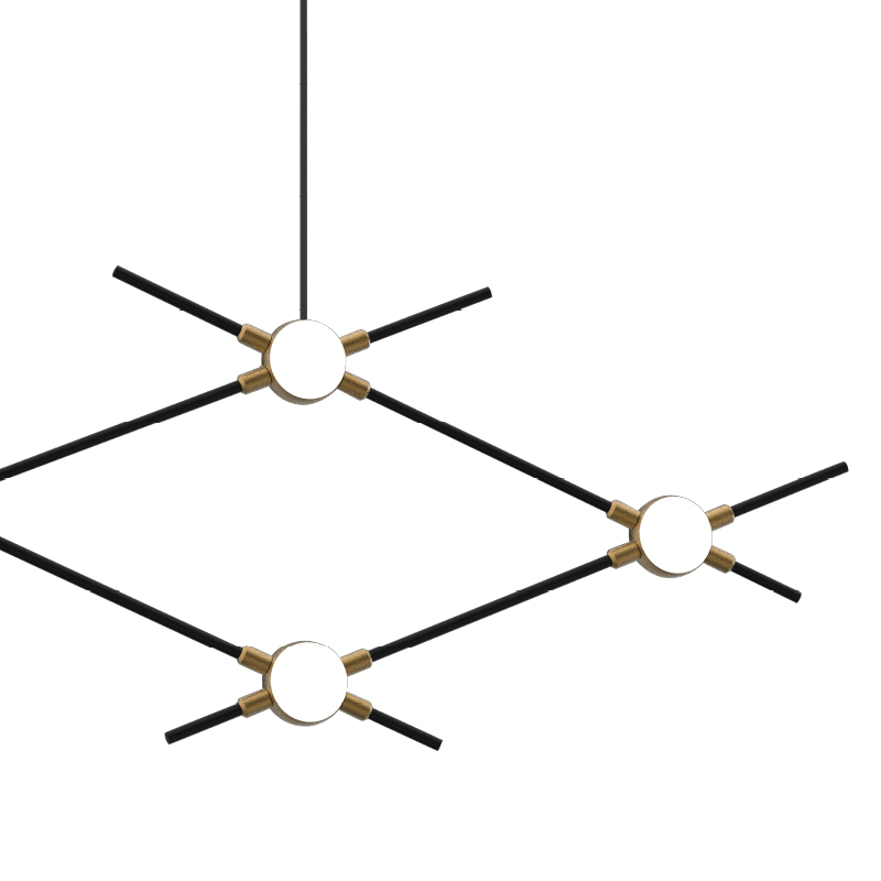 Подвесная люстра DeLight Collection Molecular MD18001067-4A black/gold