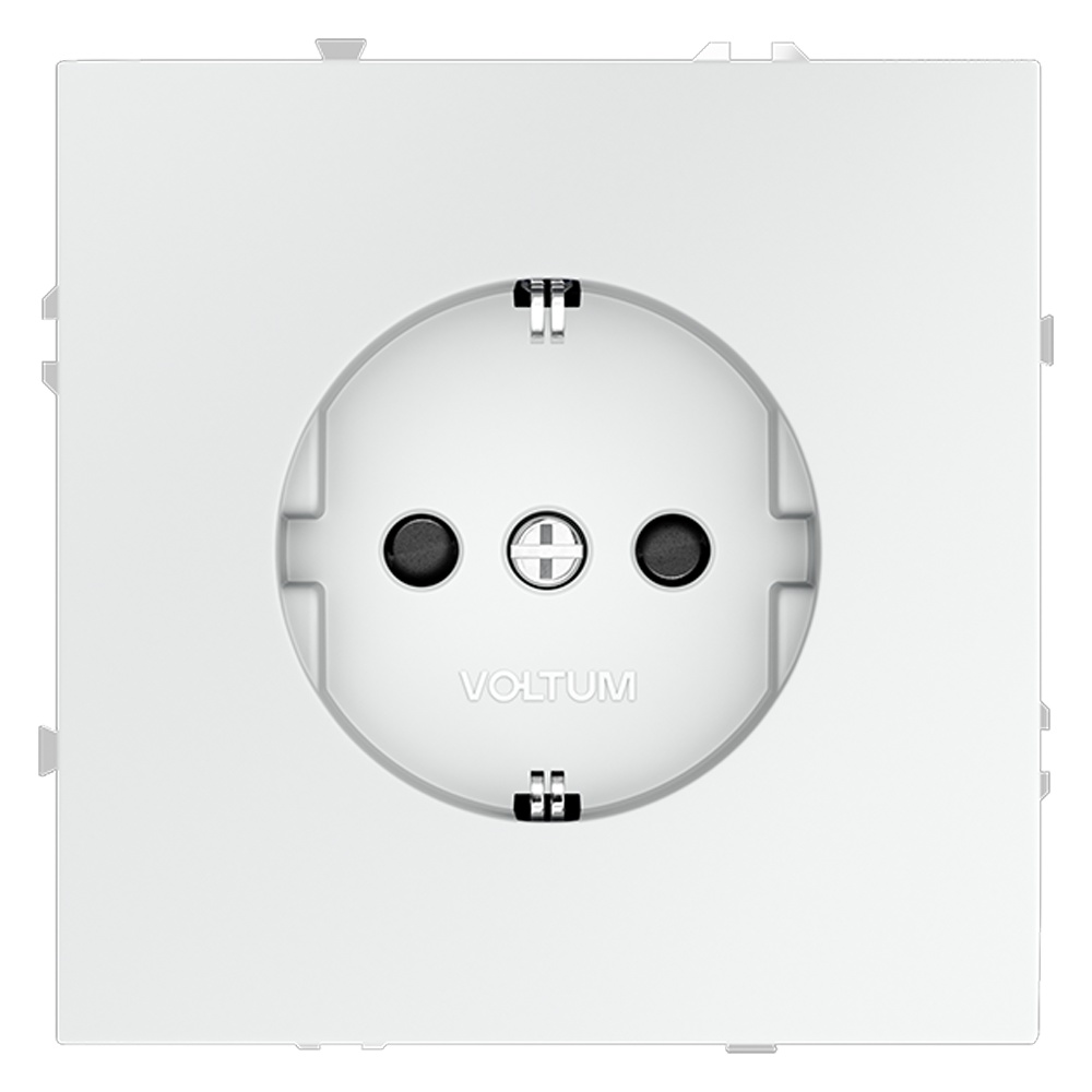 Розетка со шторками Voltum S70 VLS040202 (белый матовый)