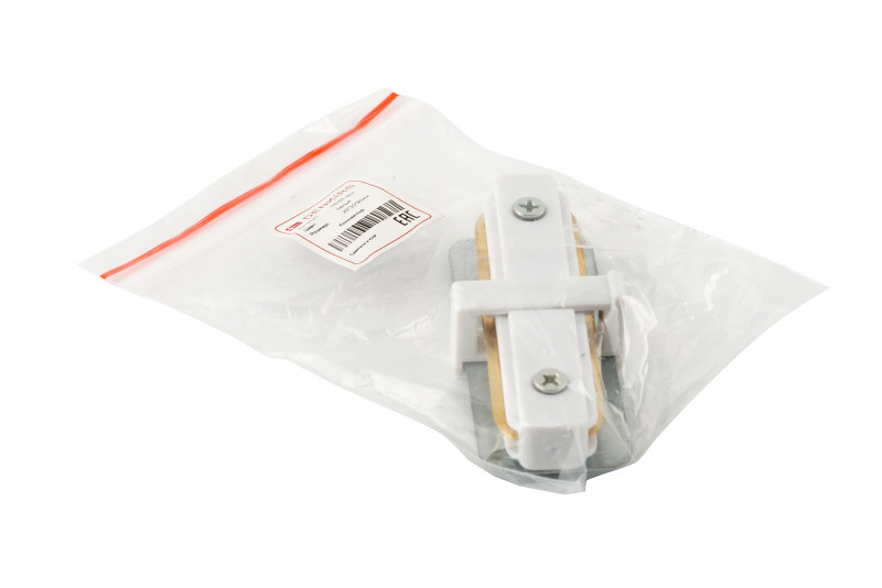 Коннектор прямой Denkirs DK Track White TR1101-WH
