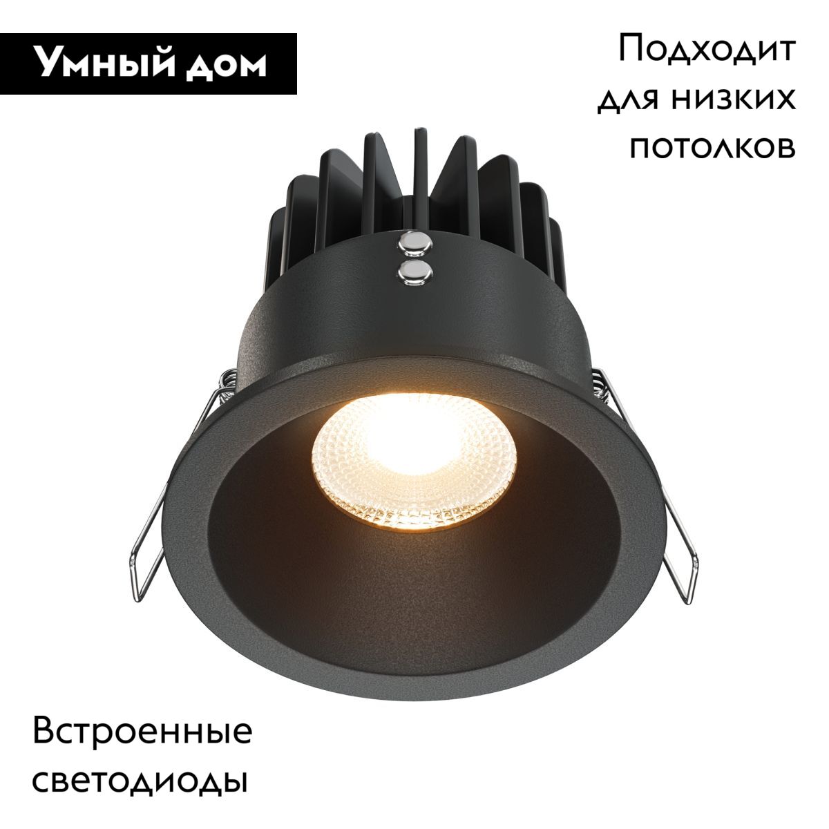 Встраиваемый светильник Maytoni Zoom DL034-01-12W2.7K-B