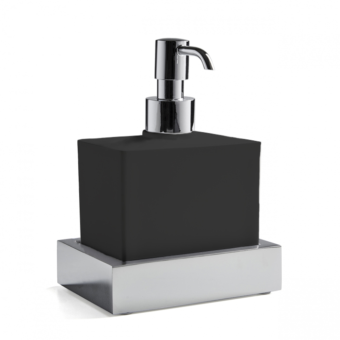 3SC SK 3.0 Дозатор настольный, композит Solid Surface, цвет: чёрный/хром