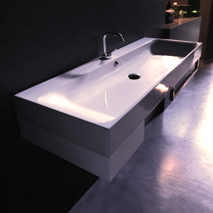 Kerasan Cento Раковина 120х45 cм, 1 отв., цвет: белый