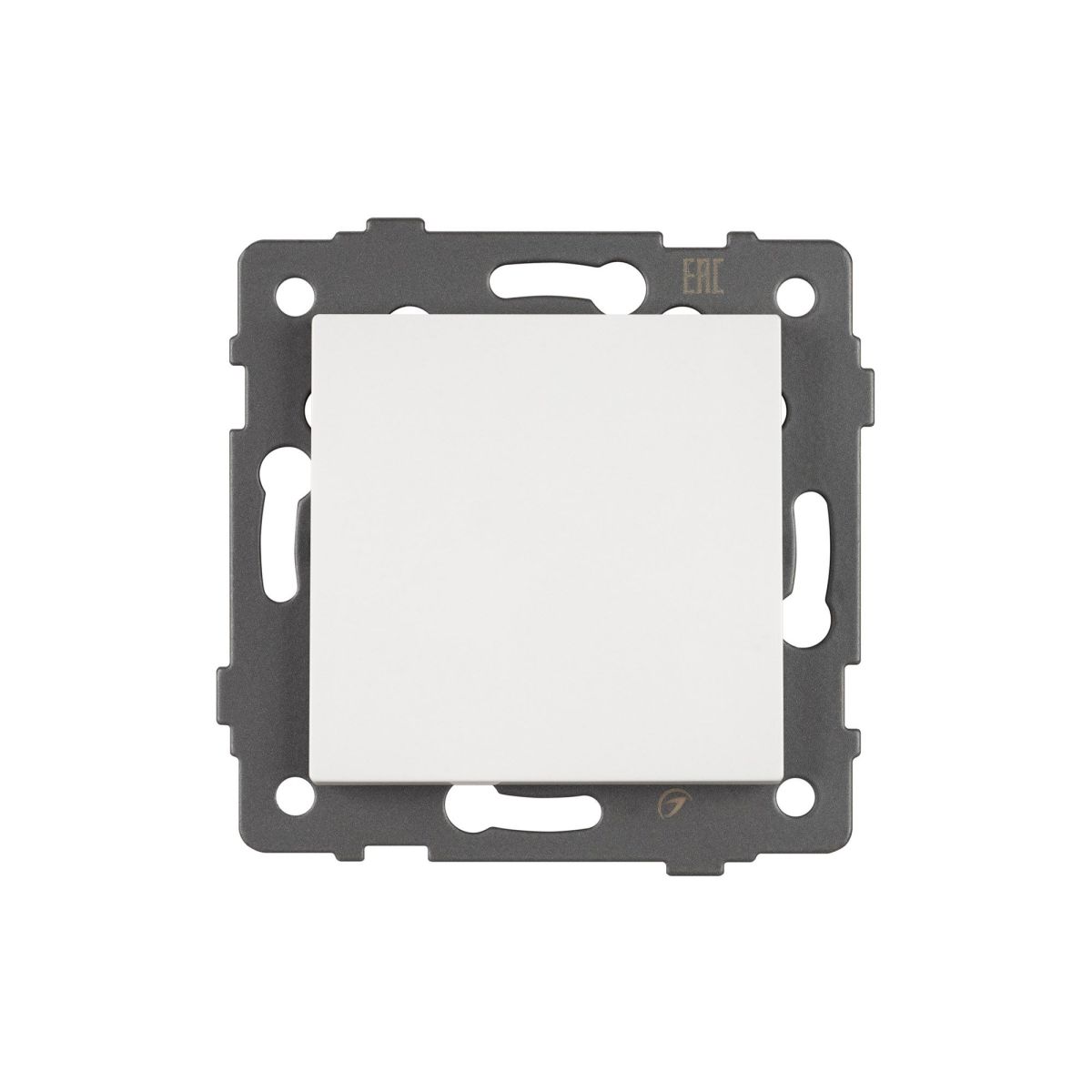Механизм выключателя одноклавишный непроходной Arlight SWT-MK01-PL-WH-V (250V, 10A) 049867