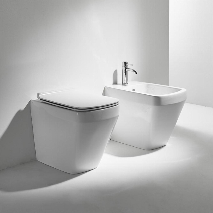 Simas Baden Baden Унитаз приставной безободковый 56х36 см, слив универсальный, цвет: белый