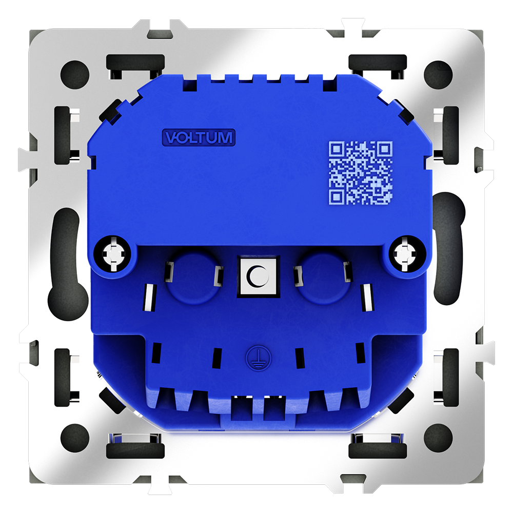 Розетка с USB, A+C Voltum S70 VLS040508 (черный матовый