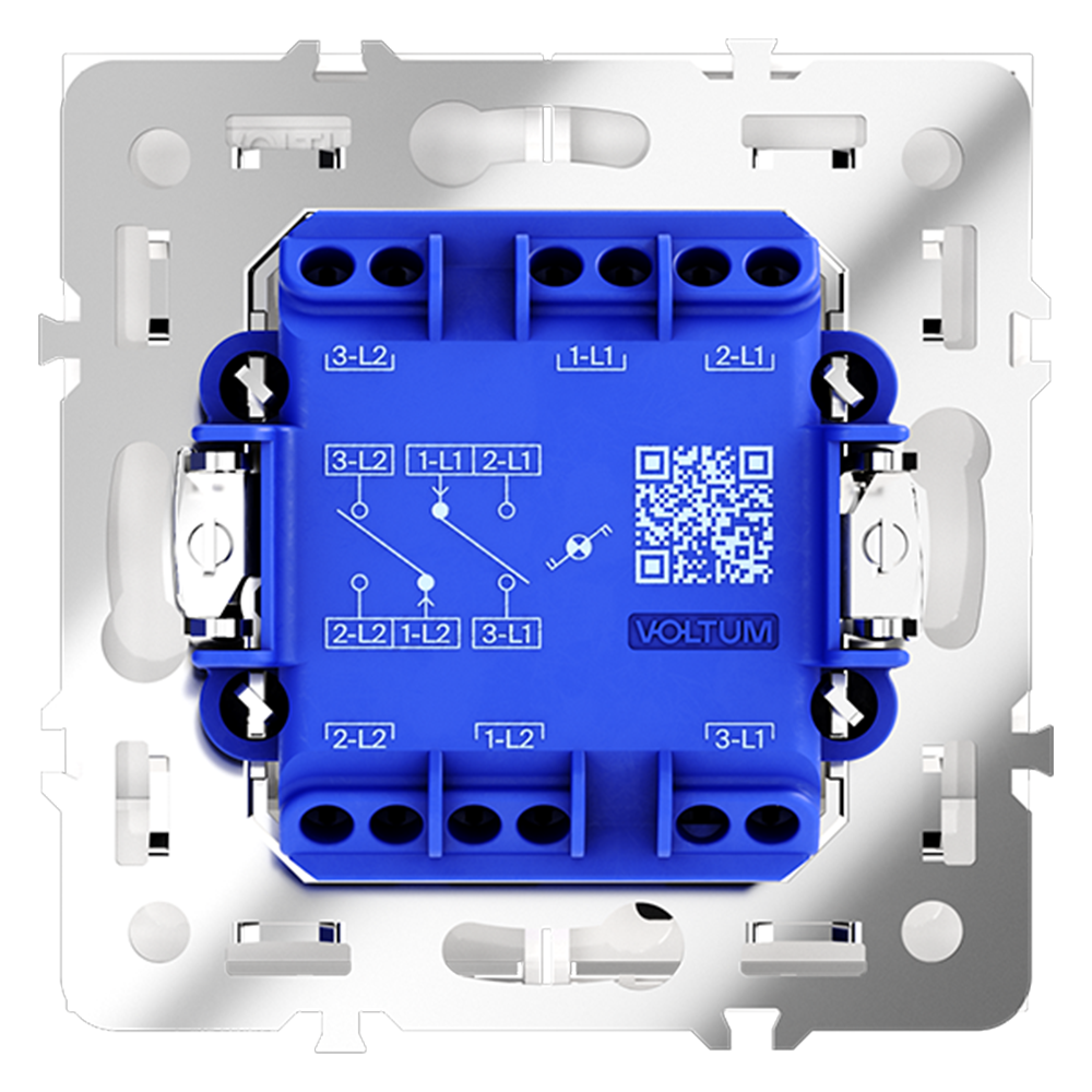 Проходной переключатель двухклавишный с подсветкой Voltum S70 VLS020403 (кашемир)