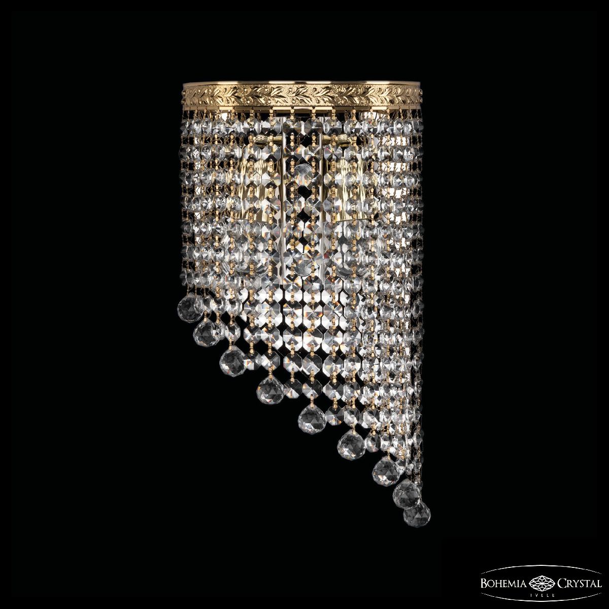Настенный светильник Bohemia Ivele Crystal 83401BR/18IV-34 G Balls