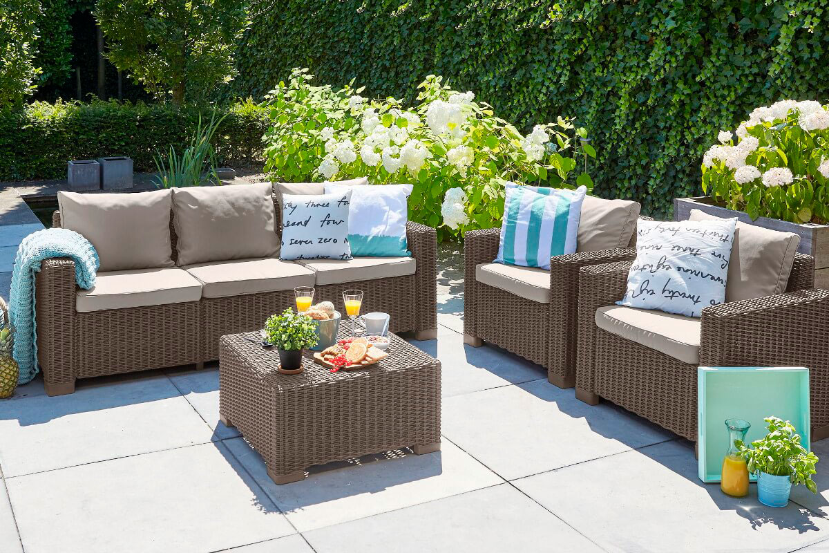 Комплект мебели California 3 Seater Set, капучино