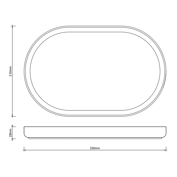 Decor Walther OF.LINE TAB M Поднос, настольный, цвет: Moor