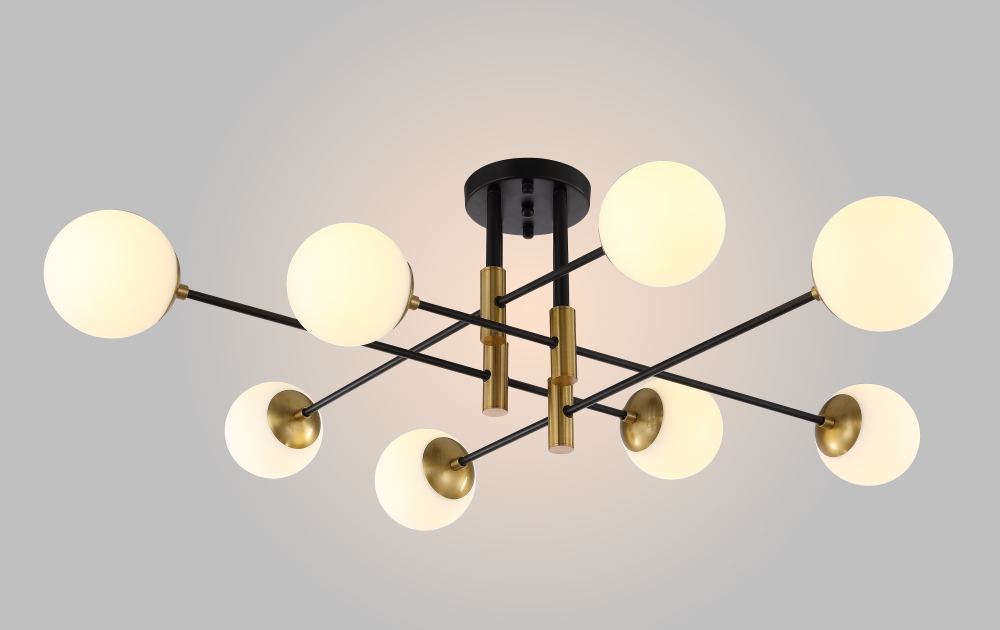 Потолочная люстра Crystal Lux Fidel FIDEL PL8 BLACK