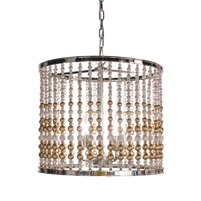 Подвесная люстра Delight Collection Wood Light KW0783P-4 silver