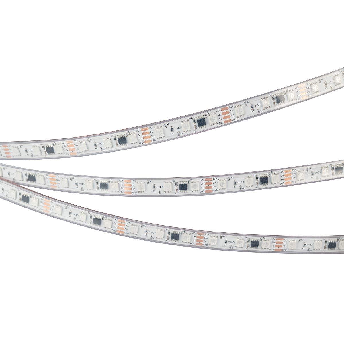 Светодиодная герметичная лента Arlight SPI-PS-B60-12mm 12V RGB-PX3-BPT (12 W/m, IP67, 5060, 5m) 039599