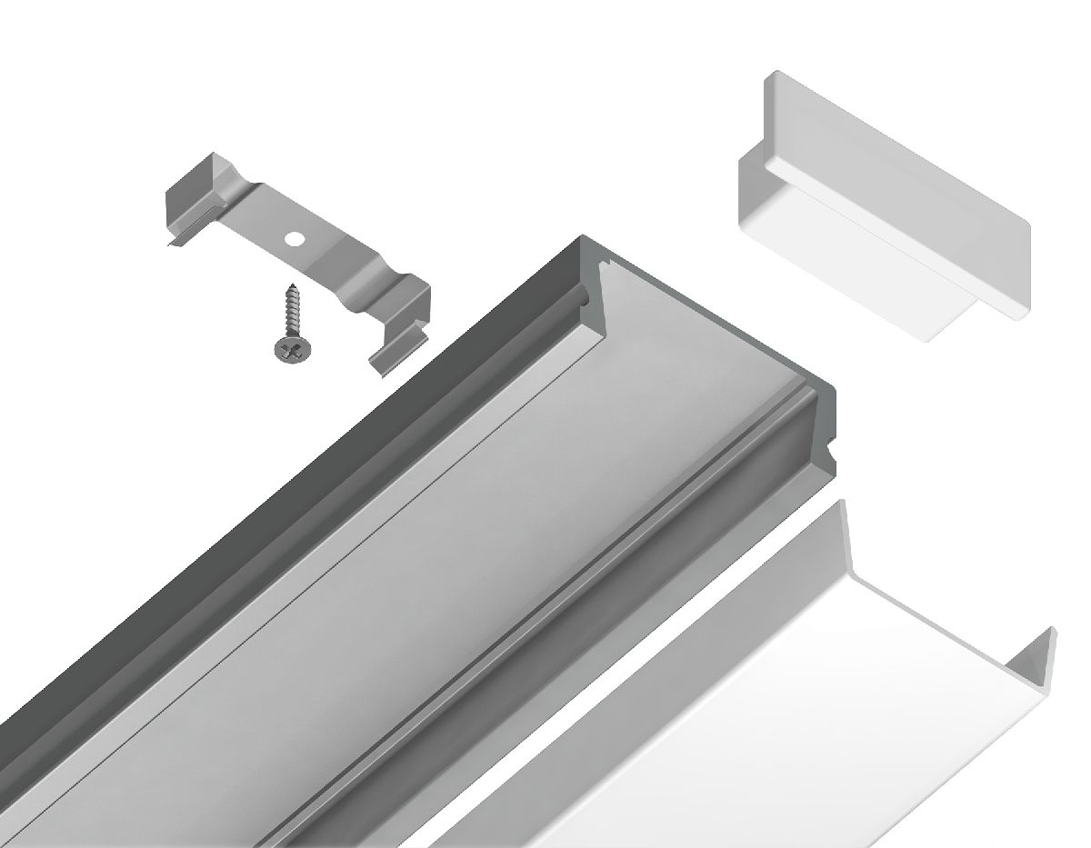 Алюминиевый накладной профиль Ambrella Light Alum Profile GP1700AL