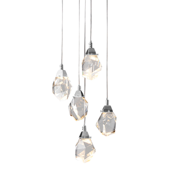 Подвесной светильник Delight Collection Crystal rock OM820083-5C (MD-020B-5 chrome)