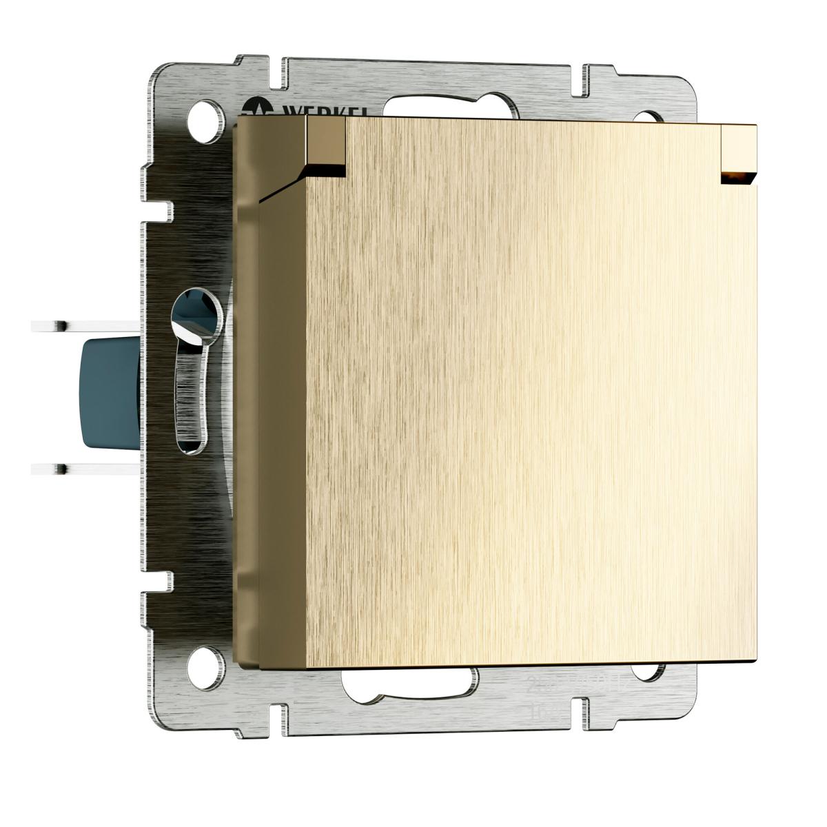 Розетка с защитной крышкой и шторками Werkel W1171210 4690389213137 a069604