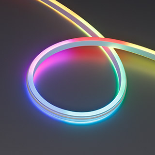 Светодиодная лента герметичная Arlight WAVE-SIDE-DOUBLE-B84-16x15mm 24V RGB (10 W/m, IP67, 5m, wire x1) (Вывод боковой) 059735