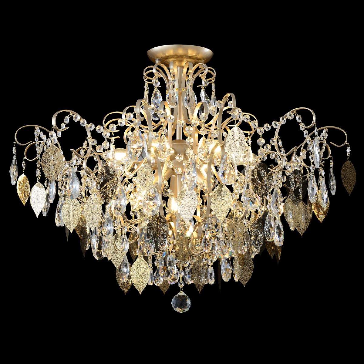 Потолочная люстра Crystal Lux ESMIRALDA PL9 GOLD