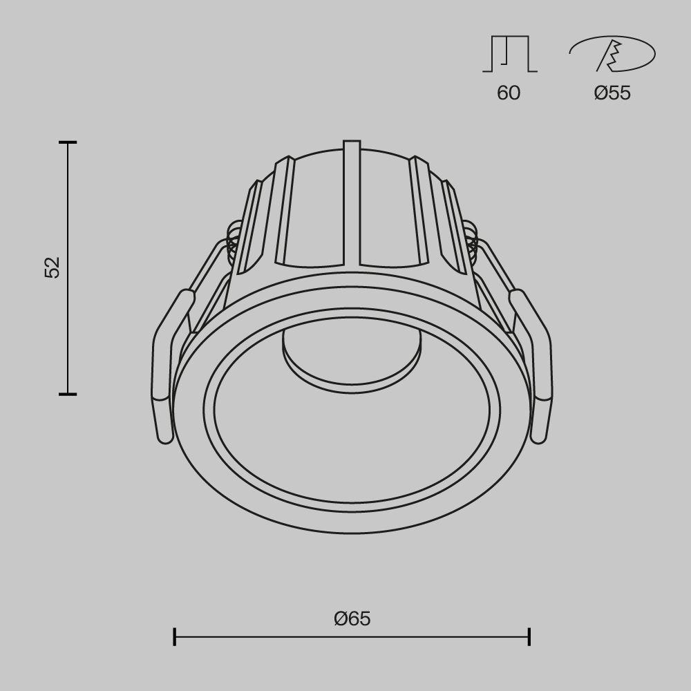 Встраиваемый светильник Maytoni Technical Alfa LED DL043-01-10W3K-RD-W