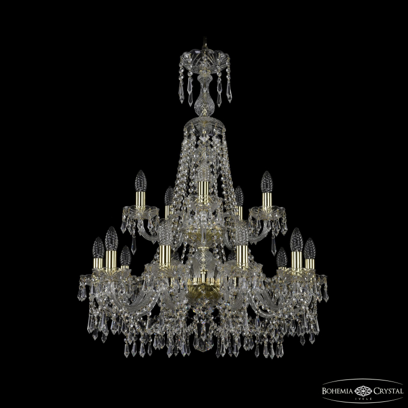 Подвесная люстра Bohemia Ivele Crystal 1403/10+5/240/XL-92/2d G