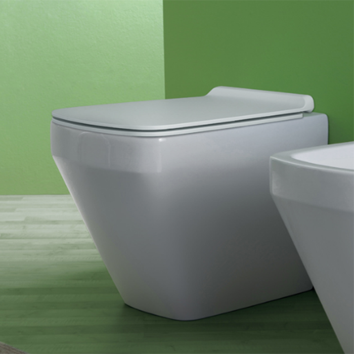 Simas Baden Baden Унитаз приставной безободковый 56х36 см, слив универсальный, цвет: белый