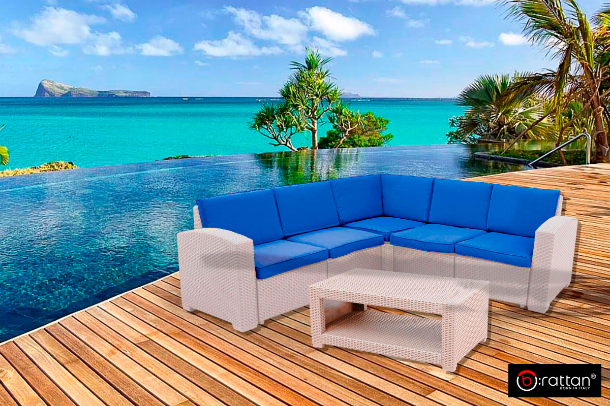 Комплект мебели Раттан Премиум Корнер / Rattan Premium Corner, серый