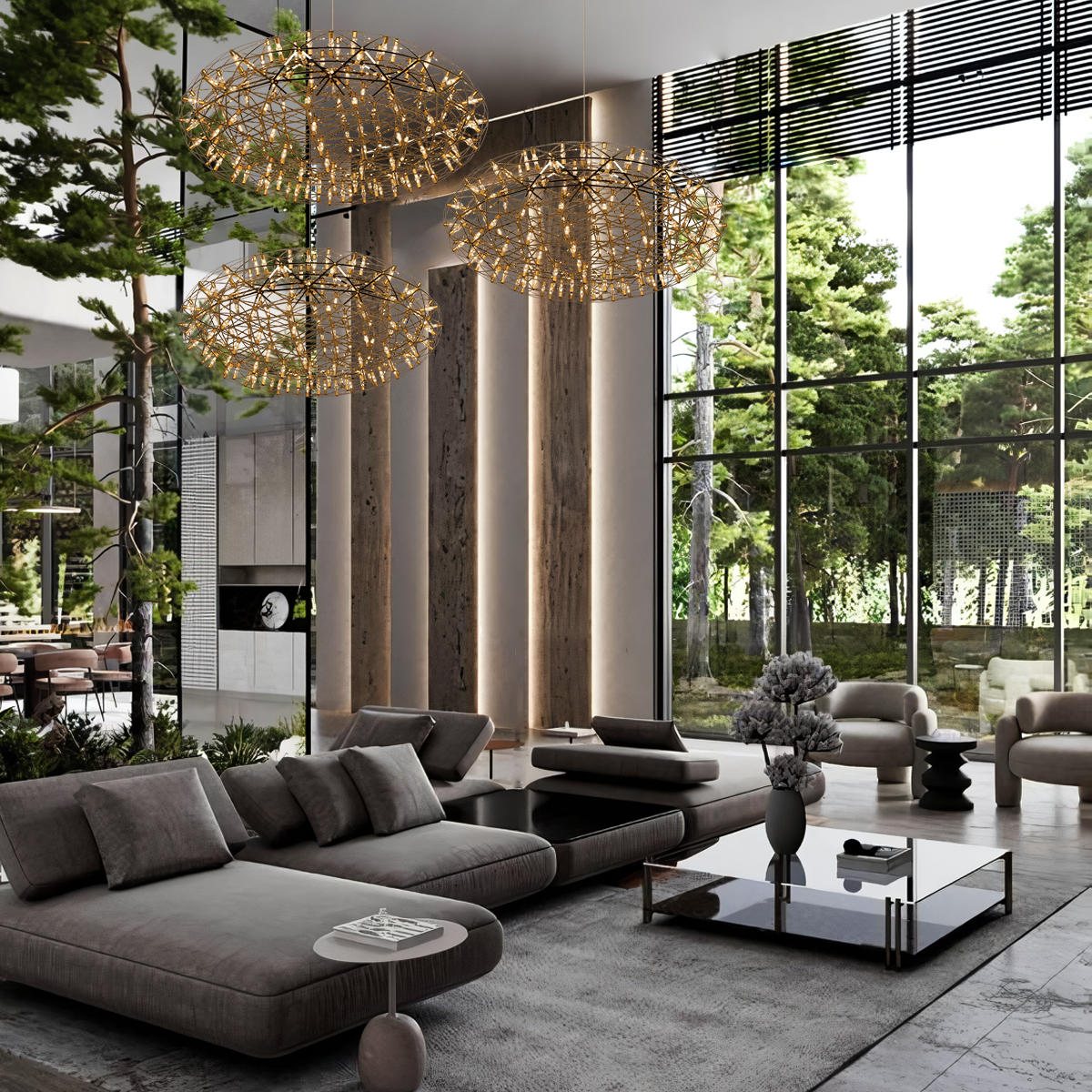 Подвесная люстра Loft IT Raimond 9027-75 Gold