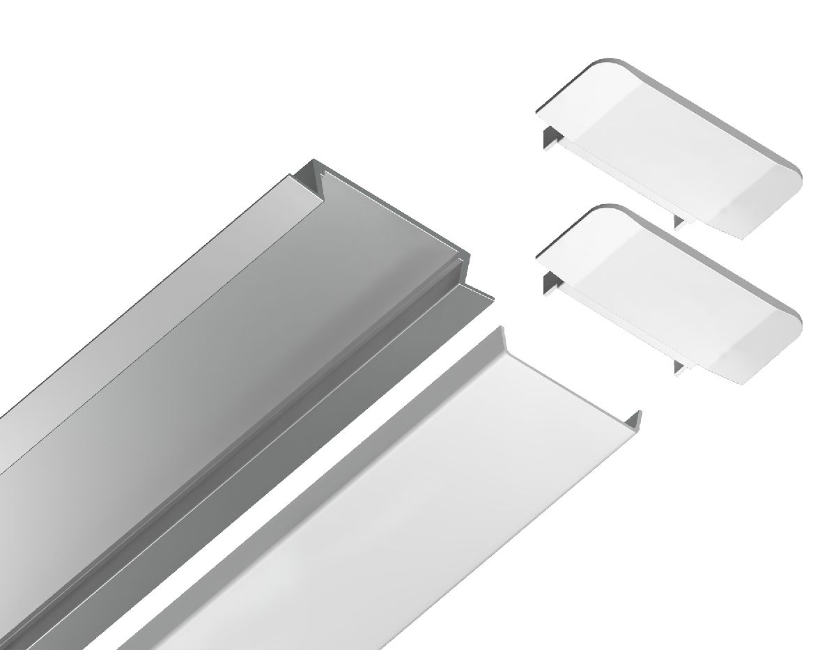 Алюминиевый встраиваемый профиль Ambrella Light Alum Profile GP1100AL
