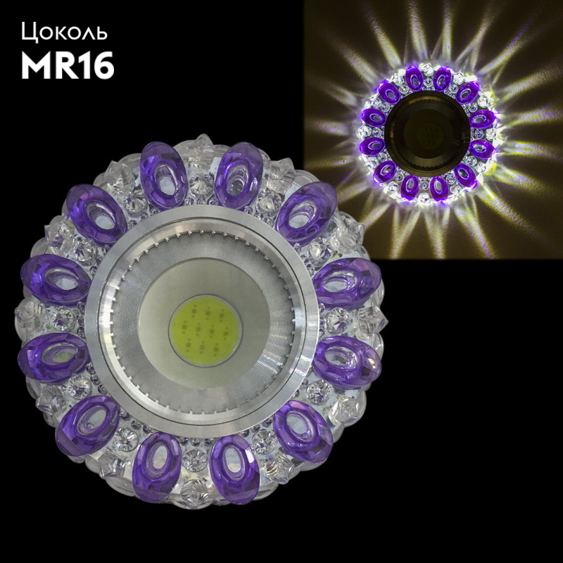 Встраиваемый светильник Reluce 42225-9.0-001PL MR16+LED3W CL/PP