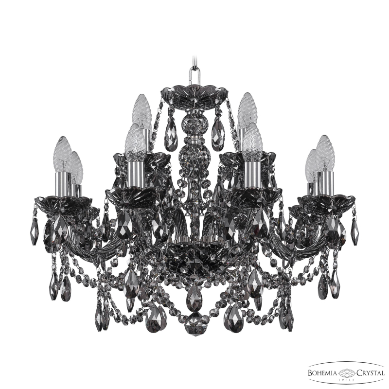 Подвесная люстра Bohemia Ivele Crystal 1411/8+4/195 Ni M731