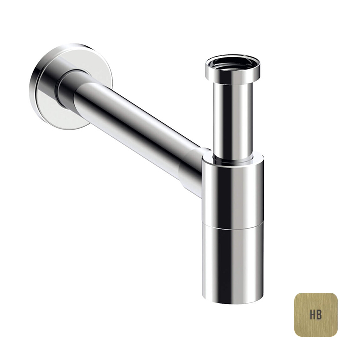 Almar Mixers Сифон для раковины, цвет: латунь брашированная PVD