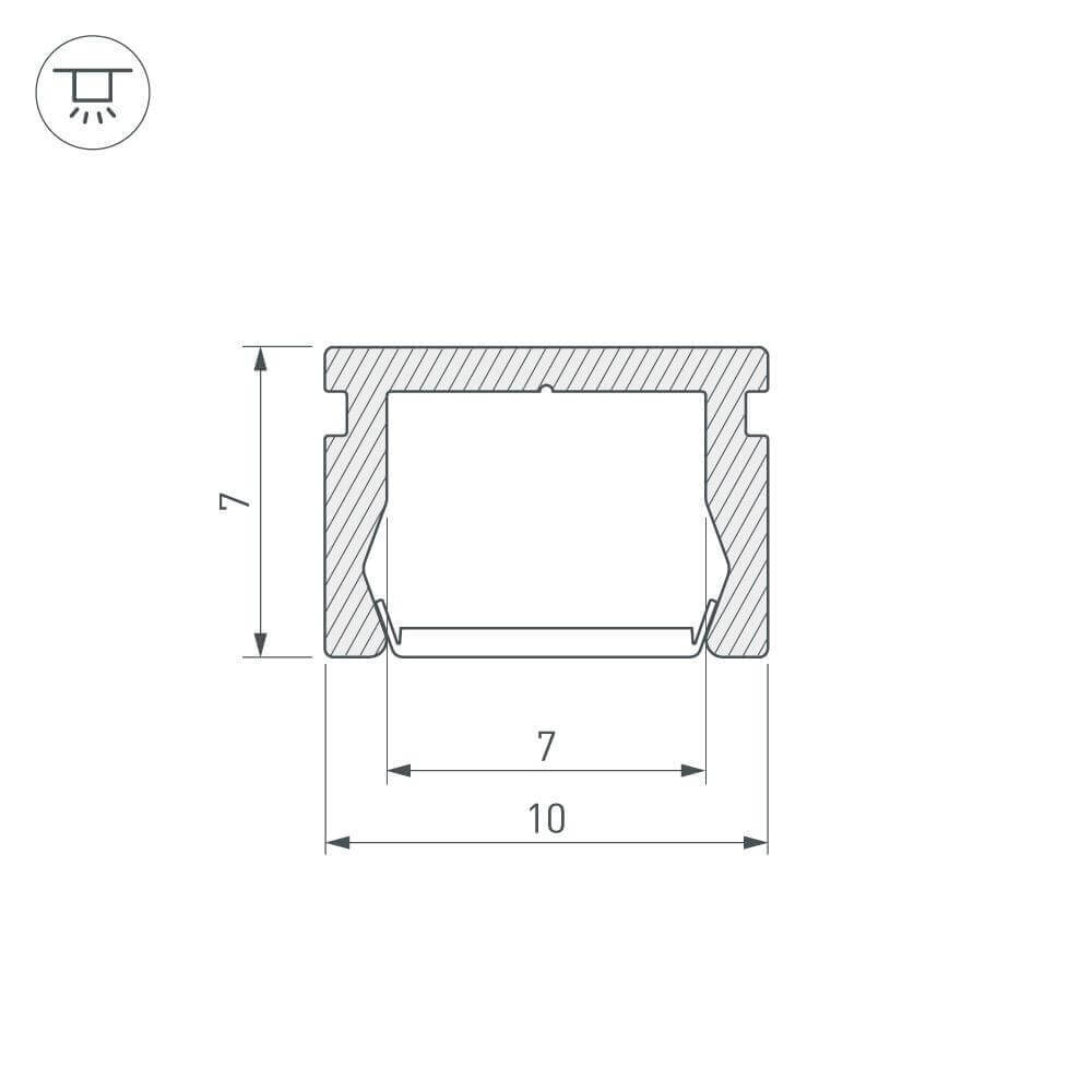 Профиль Arlight PIK-1007-2000 ANOD 023856