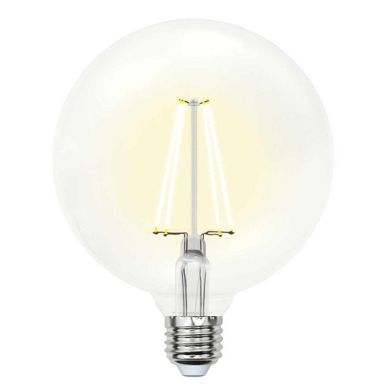 Лампа светодиодная филаментная (UL-00004861) Uniel E27 15W 4000K прозрачная LED-G125-15W/4000K/E27/CL PLS02WH