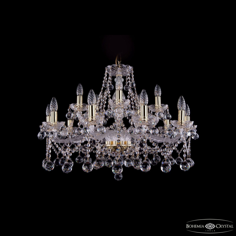 Подвесная люстра Bohemia Ivele Crystal 1413/10+5/300 G Balls