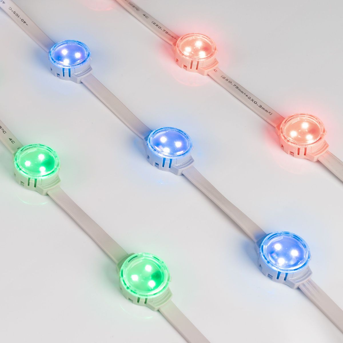 Модуль управляемый Arlight SOLEX-SPI-3535-3-12V RGB 120deg (D30x16mm, 0.75W, IP67) 029240