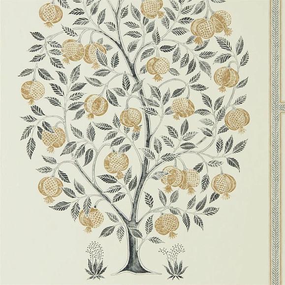 Обои Sanderson 216791 Anaar Tree Charcoal/Gold