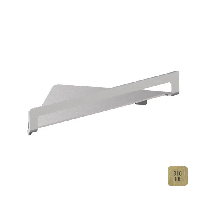 Almar Полочка 21.6x21.6см., угловая, подвесная, цвет: High Brass PVD